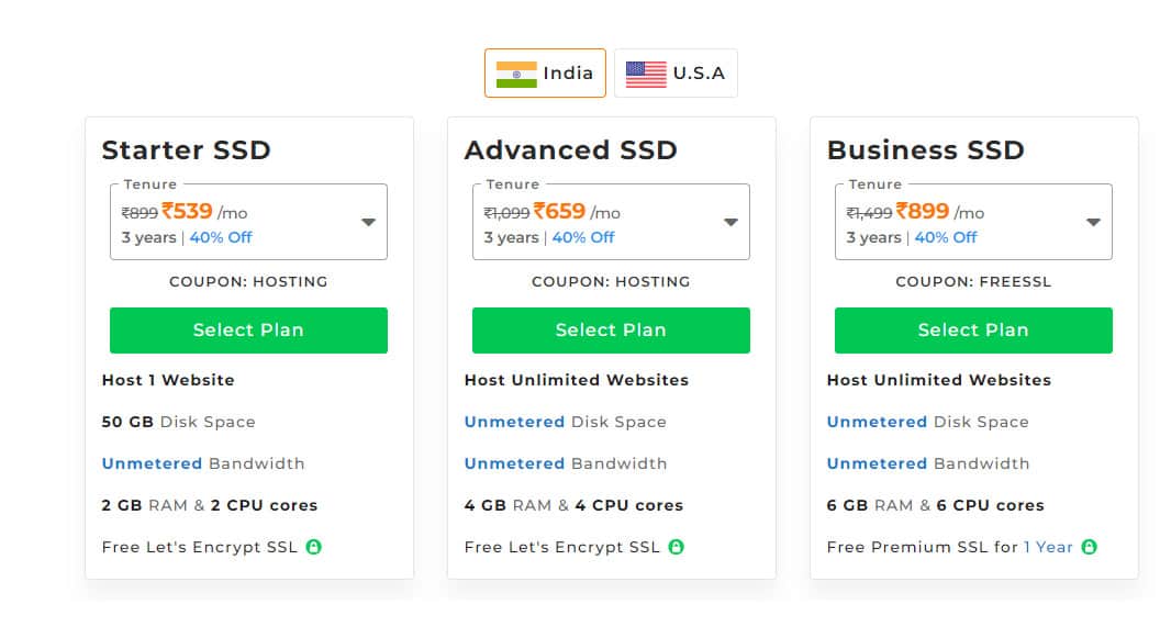 BigRock Cloud Hosting Plans