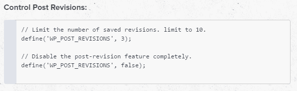 Control Post Revision