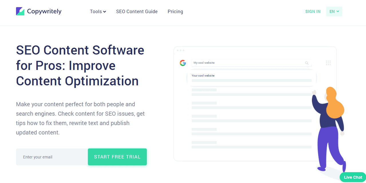 Copywritely SEO Content Optimisation Tool