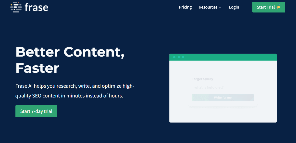 Frase Content Optimisation Tool