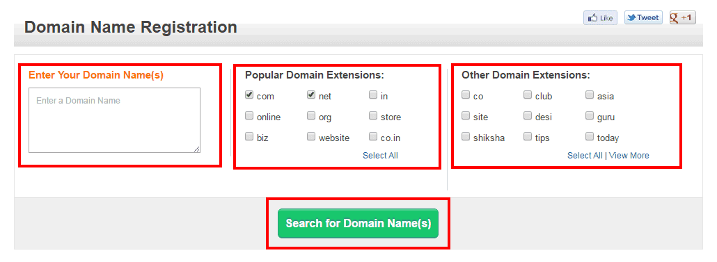 Domain Registration with BigRock