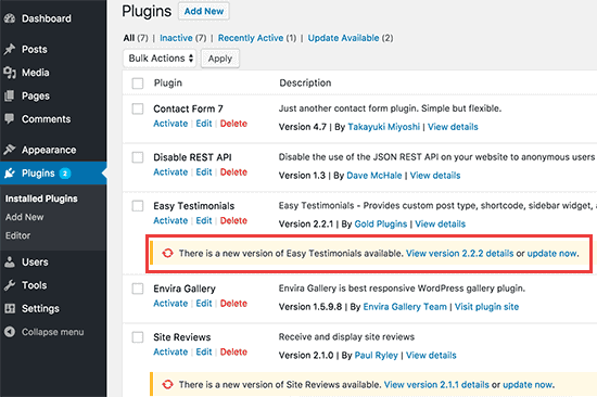Updating WordPress Plugin
