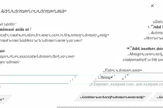 Enter the domain name